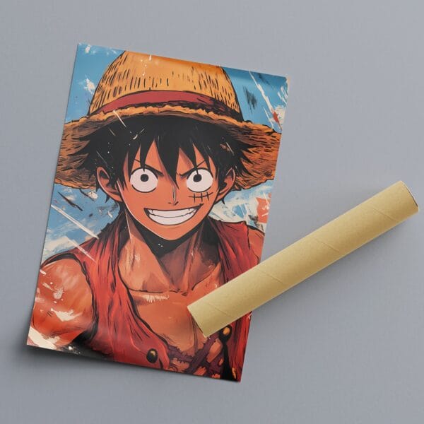 תמונת קנבס מרובעת אנימה לופי One Piece