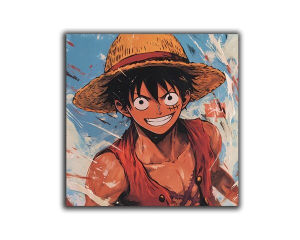 תמונת קנבס מרובעת אנימה לופי One Piece