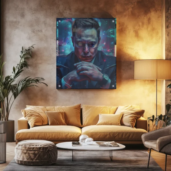 תמונת זכוכית מוטיבציה אילון מאסק ELON MUSK