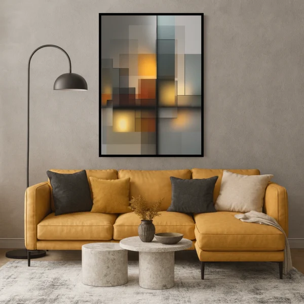 framed mockup תמונת פוסטר עם מסגרת לבחירה אבסטרקט דגם 2