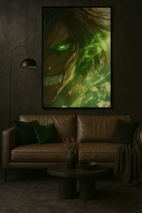 framed mockup תמונת פוסטר עם מסגרת לבחירה אנימה ארן Attack On Titans דגם 3