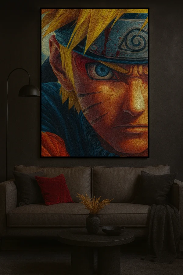 framed mockup תמונת פוסטר עם מסגרת לבחירה אנימה נארוטו Naruto דגם 2