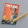 תמונת פוסטר עם מסגרת לבחירה וינטג׳ דגם I'M FINE