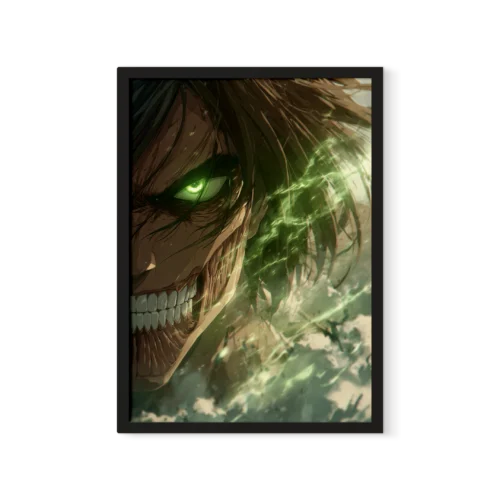 תמונת פוסטר עם מסגרת לבחירה אנימה ארן Attack On Titans דגם 3