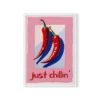 תמונת פוסטר עם מסגרת לבחירה וינטג׳ דגם just chillin'
