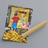 תמונת קנבס פופ ארט צבעונית של ילד יושב על ערימת מטילי זהב