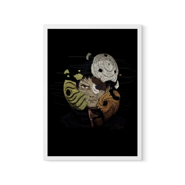 תמונת פוסטר מלבנית לאורך, ממוסגרת, עם קולאז' של פני מפורסמים מסרטים וסדרות.